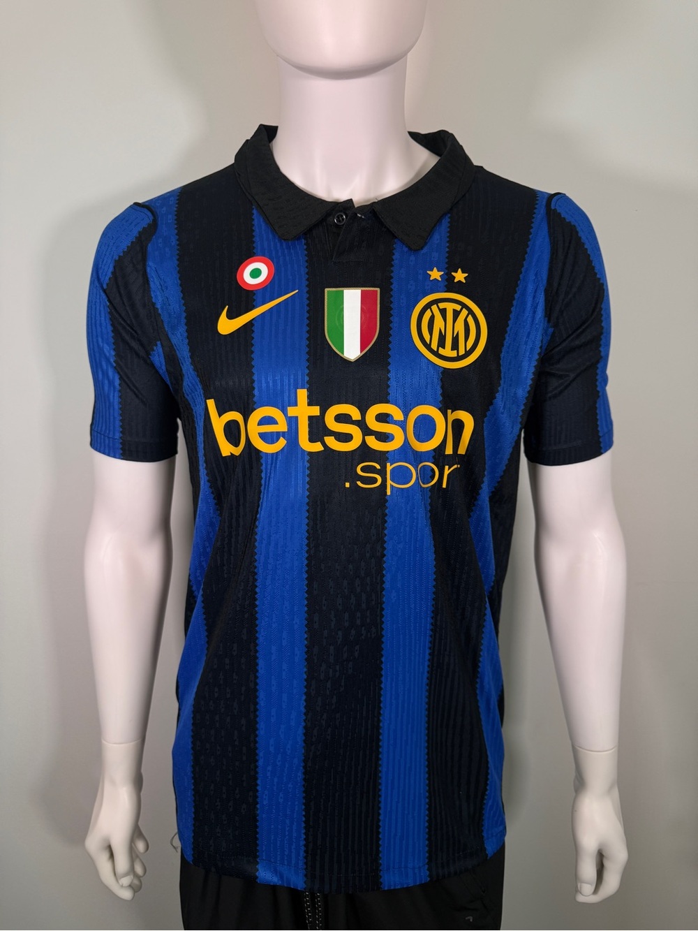 Nike Inter Milan Blue & Black Striped Home Soccer Jersey-mediu